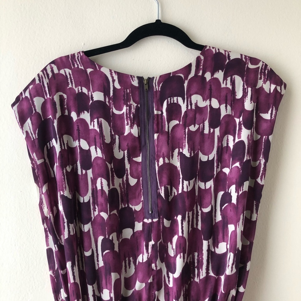 Collective Concepts Abstract Purple Blouson Dress - Picture 5 of 5